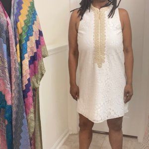 Lilly Pulitzer Valli Sheath White Short Dress - Size 10